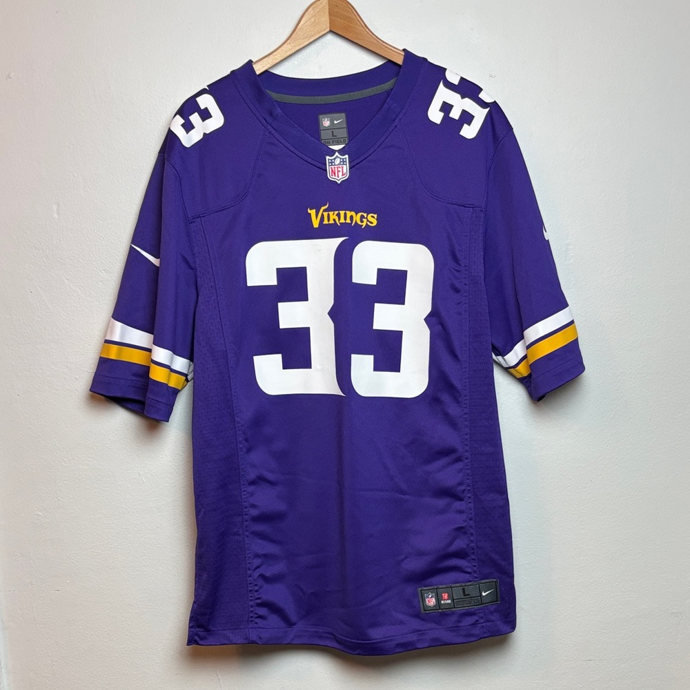 Nike Minnesota Vikings NFL Dalvin Cook #33 Men’s On Field Jersey Large Purple.